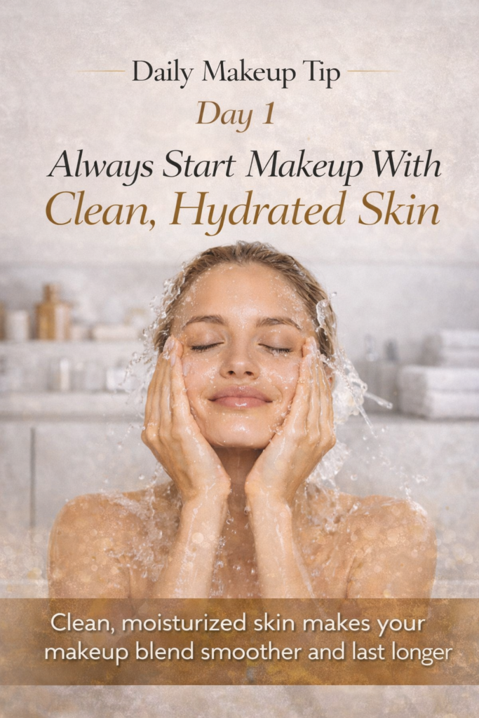 DAY-1 Start Makeup With Clean, Hydrated Skin